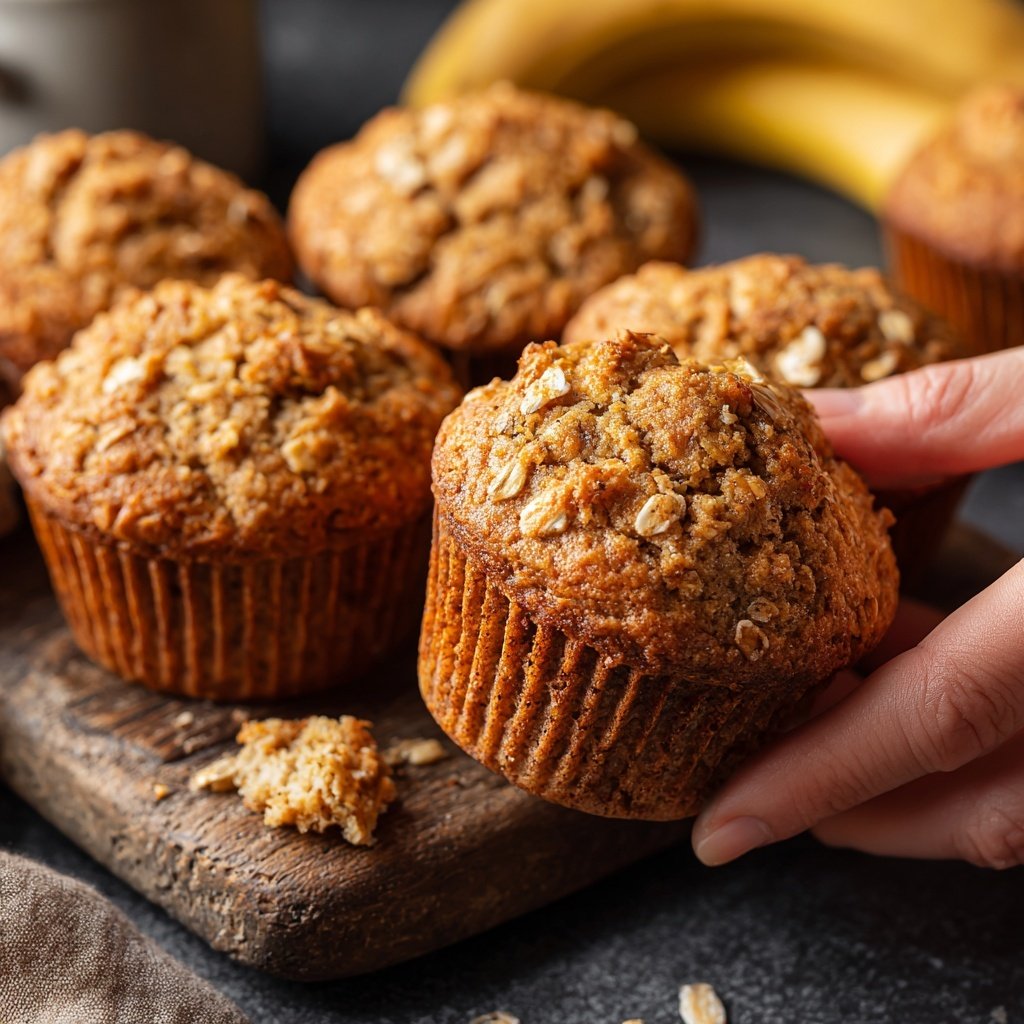 Healthy Banana Oat Muffins