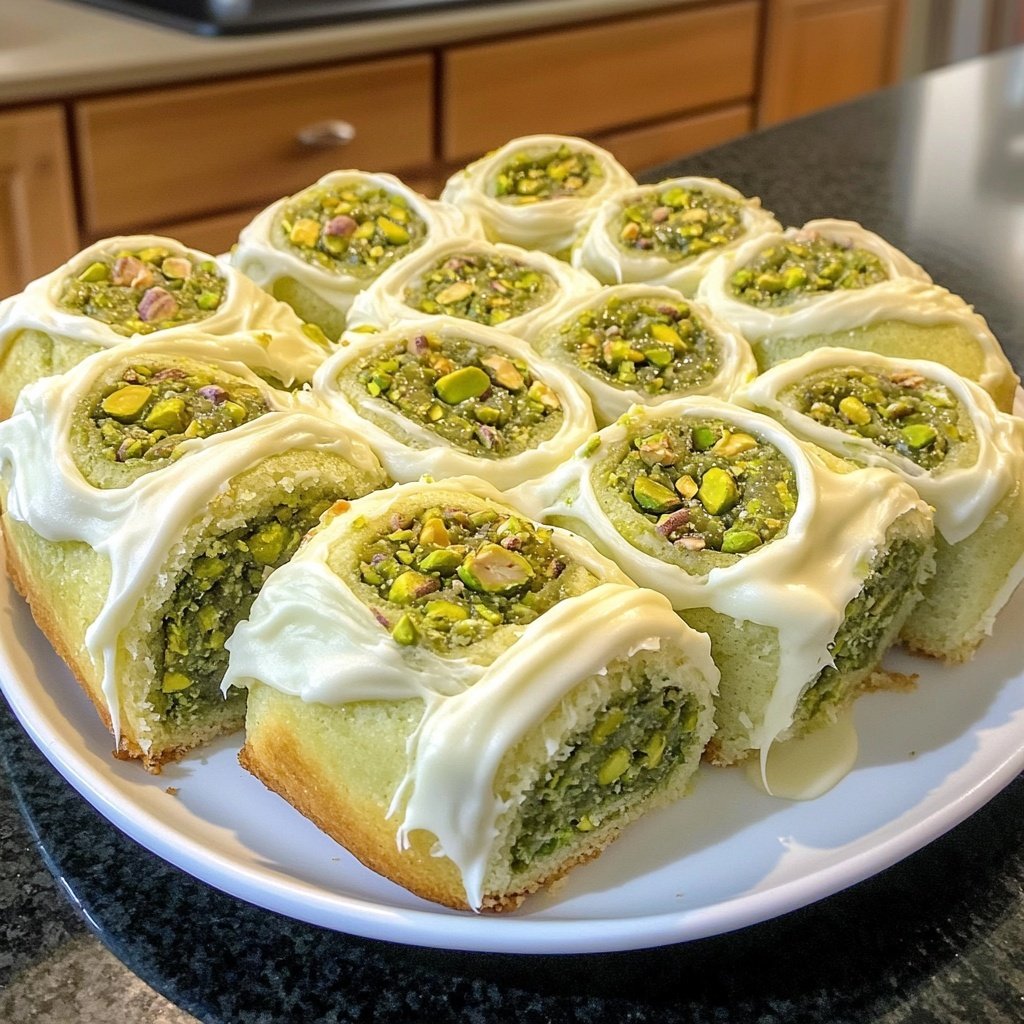 Perfect Pistachio Rolls with Cream Cheese Frosting