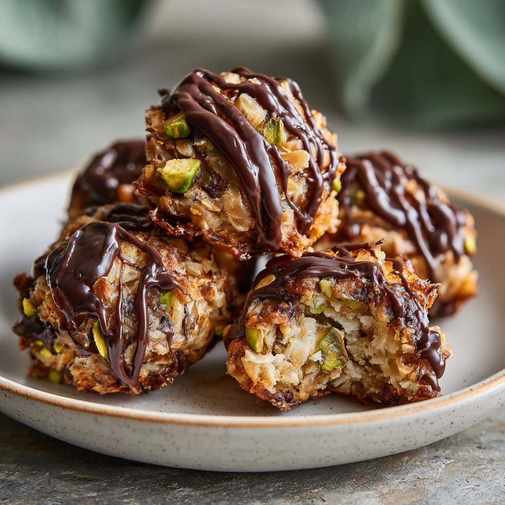 Chocolate Pistachio Coconut Snack Bites