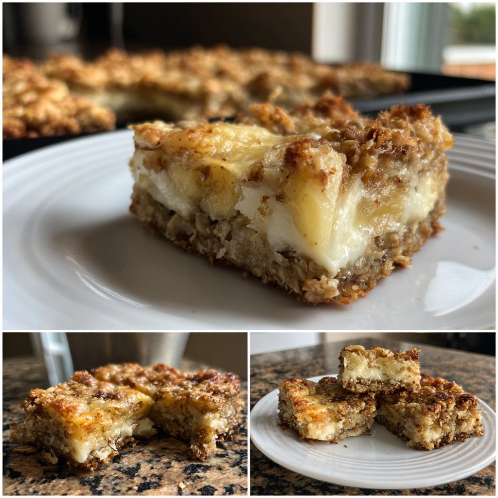 Banana Oat Yogurt Squares
