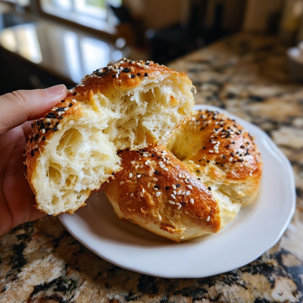 Soft Air Fryer Yogurt Bagels