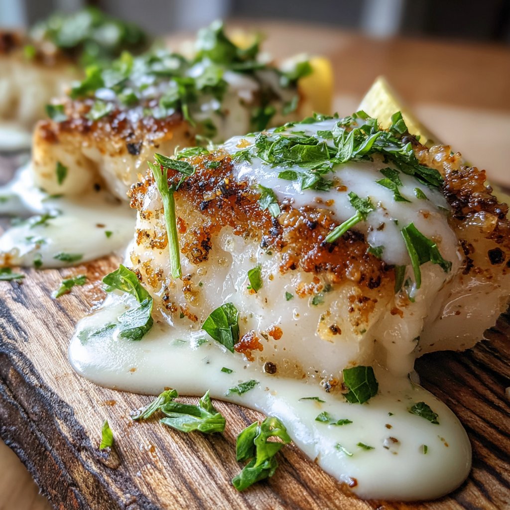 Cod with Lemon Mascarpone Sauce