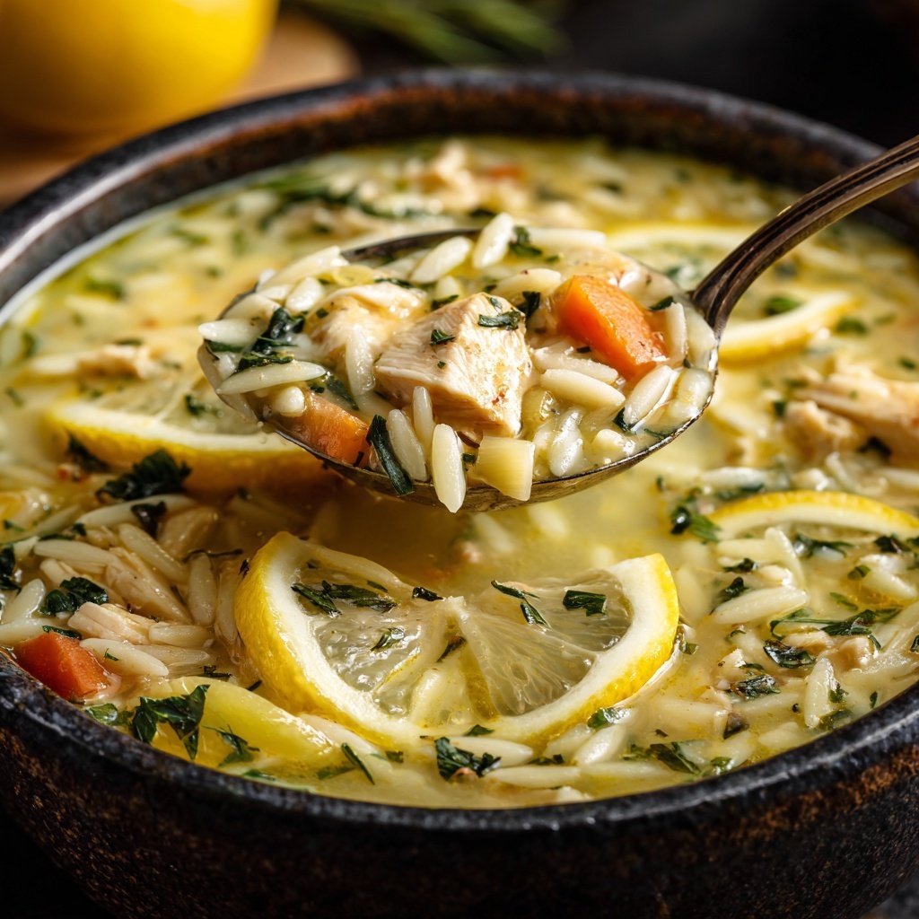 Lemon Chicken Orzo Soup