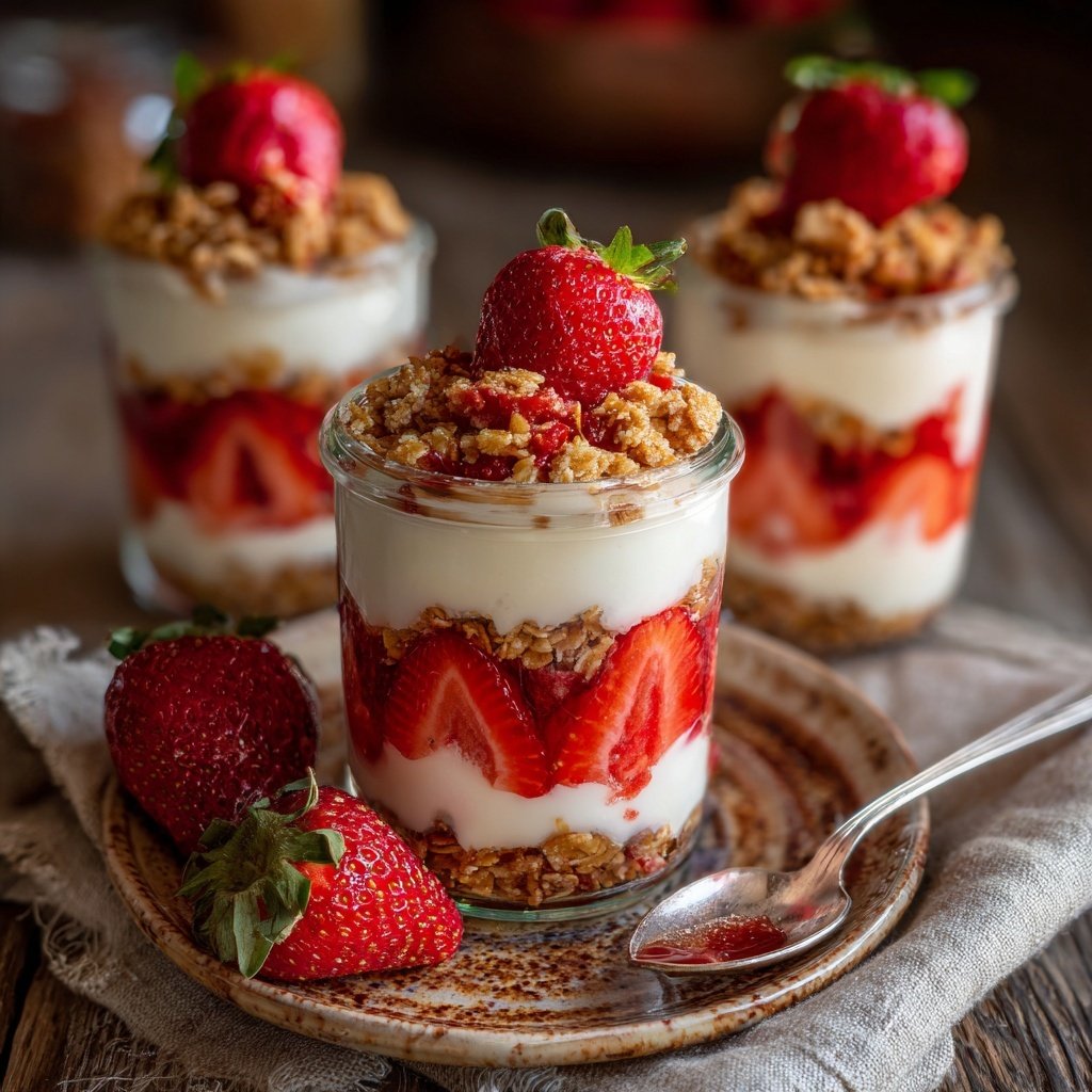 Strawberry Cheesecake Yogurt Parfaits