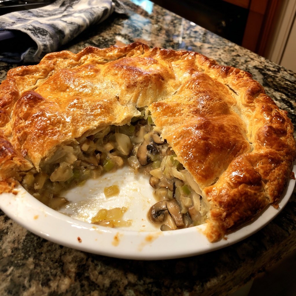 Sunday Mushroom and Leek Pie