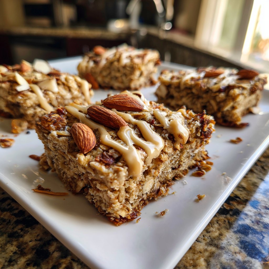 Vanilla Almond Oat Breakfast Squares